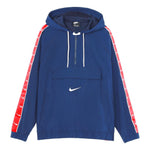 Nike Big Swoosh Cardigan Sports hooded Jacket Blue Red Bluered CV9168-451
