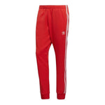 Men's adidas originals Side Stripe Elastic Waistband Sports Pants/Trousers/Joggers Red HF2134