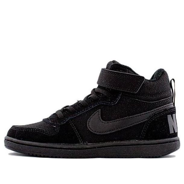 (GS) Nike Court Borough Mid 'Triple Black' 870026-001