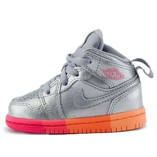 (TD) Air Jordan 1 Mid 'Metallic Silver Pink Crimson' 644507-006