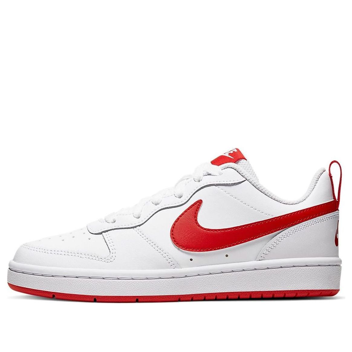 (GS) Nike Court Borough Low 2 'White University Red' BQ5448-103
