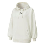 (WMNS) PUMA Classics Oversized logo Printing Plus Fleece Keep Warm Hoodie Grey 530280-05