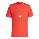 Men's adidas SS22 Logo Printing Pullover Short Sleeve Red T-Shirt HN1963