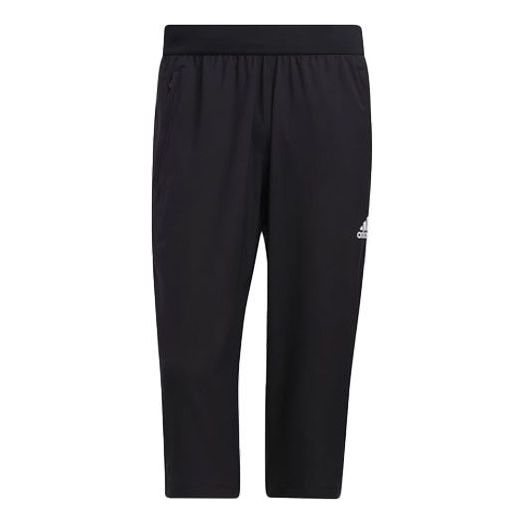 adidas Aero3s Capri Pb Training Sports Cropped Pants Black GM0329