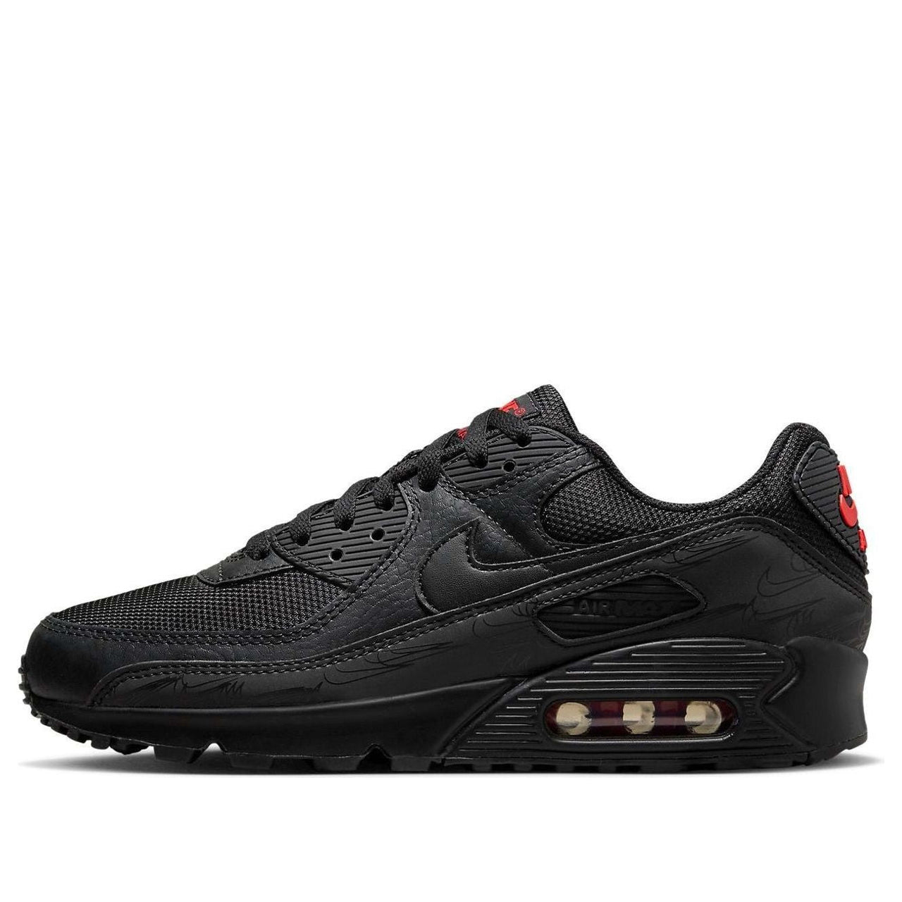 Nike Air Max 90 'Black Red Reflective' DZ4504-003