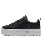 (WMNS) PUMA Mayze Lth Iridescent Sneakers Black/White 387269-02