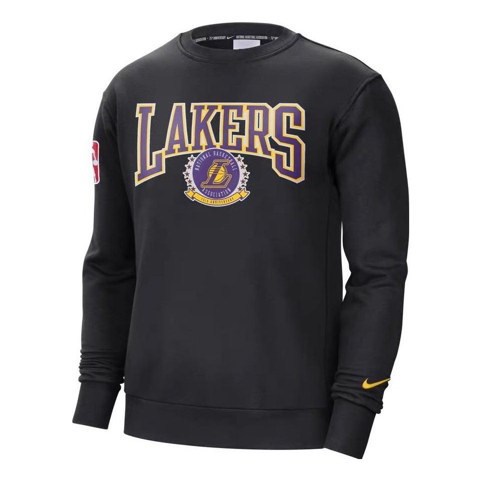 Men's Nike Los Angeles Lakers Fleece Lined Stay Warm Pullover Round Neck Sports Black DN4905-010