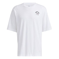 adidas neo M Bqfd Tee 2 Subject Printing Loose Sports Short Sleeve White H62007