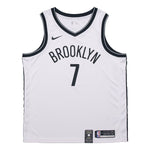 Nike Basketball Jersey SW Brooklyn Nets Kevin Durant For Men White 864401-103