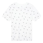 Men's Nike Logo Full Print Round Neck Pullover Short Sleeve White T-Shirt DR7910-100