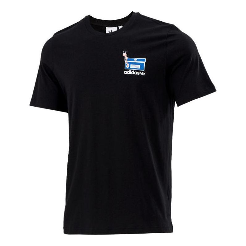 adidas Worm Chest Print T-Shirt 'Black' GN2148