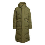 Men's adidas Shoulder Logo Outdoor Mid-Length Hooded With Down Feather Green Jacket GQ2507