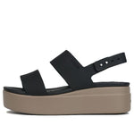 (WMNS) Crocs Brooklyn Thick Sole Black Sandals 'Black' 206453-07H