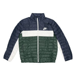 Nike Athleisure Casual Sports Stand Collar protection against cold Stay Warm Jacket Blue Green Colorblock BV4686-451