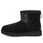 (WMNS) UGG Classic Mini Stud II Rivets Snow Boots Black 1119101-BLK