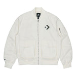 Converse SS22 Logo Loose Sports Retro aviator Jacket Couple Style White 10024169-A01