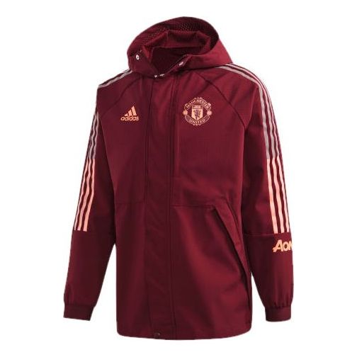 adidas MUFC Travel JKT Manchester United Soccer/Football Sports Hooded Jacket Purple FR3862