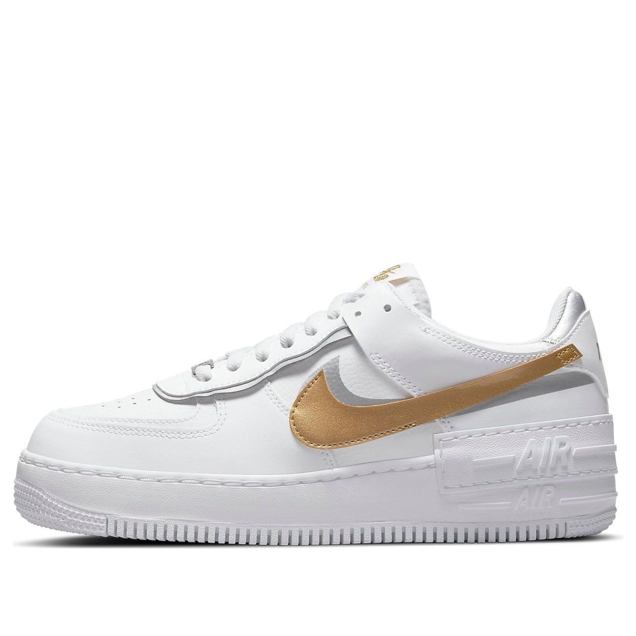 (WMNS) Nike Air Force 1 Shadow 'White Metallic Gold' DM3064-100