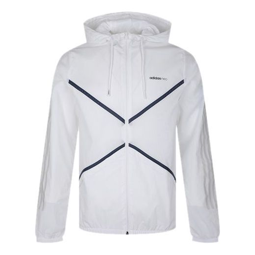 adidas neo M Cs Wb Windproof Slim Fit Sports Jacket White FK9924