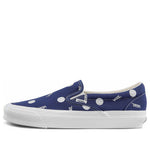 Vans OG Classic Slip-on LX Low Top Casual Skateboarding Shoes Unisex White Blue VN0A45JK84A