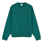 Men's Nike Embroidered Logo Solid Color Round Neck Long Sleeves Green CV0554-340