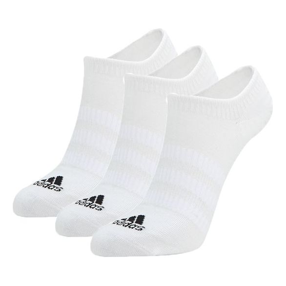adidas Unisex Short Boat Socks 3 Packs White DZ9410