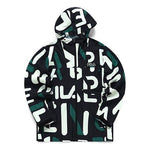 Men's FILA Full Print Casual Woven Hooded Jacket Black F11M219707F-ZA