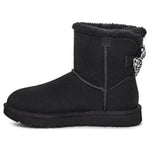 (WMNS) UGG Checkered Bow Short Snow Boots 'Black' 1138132-BLK