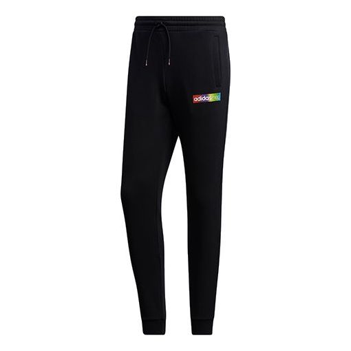 adidas neo M Fav Nn Tp 1 logo Knit Bundle Feet Sports Pants Black GM2346