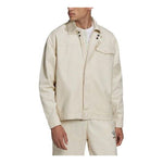 adidas originals Lapel Solid Color Sports Yellow White Jacket HI6011