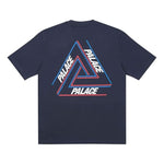 PALACE Basically A Triferg Navy Alphabet Printing Round Neck Short Sleeve Unisex Navy Blue P20TS004
