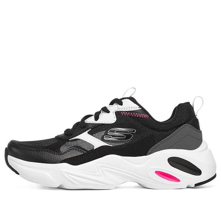 (WMNS) Skechers Stamina Airy Low-Running Shoes Black/White 896003-BKW