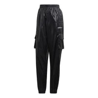 (WMNS) adidas originals Shiny Athleisure Track Pants 'Metallic Black' GC8755