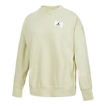 (WMNS) Air Jordan Logoo Loose Knit Round Neck Hoodie 'Olive Green Grey' DM5190-371