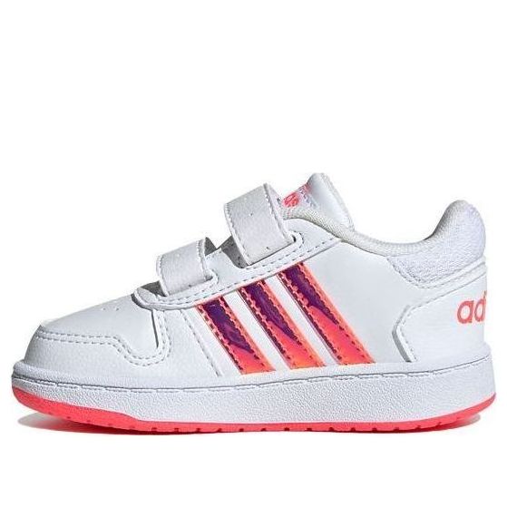 (TD) adidas Hoops 2.0 'White Pink Purple' FW7614