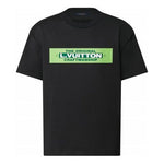 Men's LOUIS VUITTON SS22 Solid Color Alphabet Printing Short Sleeve Black 1A9T6Y