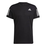 Men's adidas Solid Color Breathable Round Neck Pullover Short Sleeve Black T-Shirt H58591