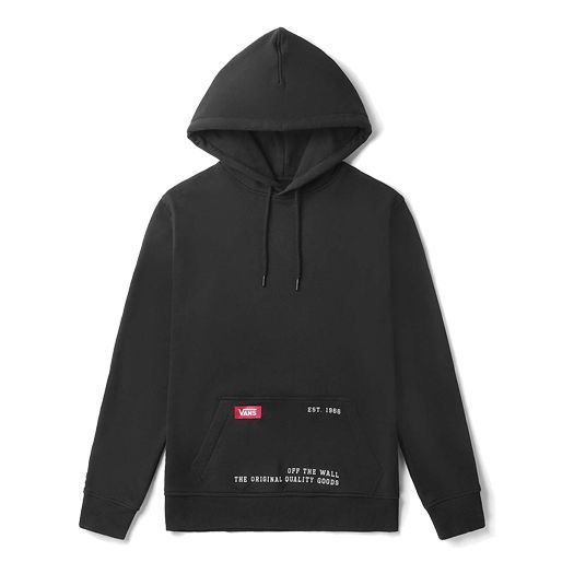 Vans Sleeve Alphabet Logo Sports Loose Couple Style Black VN0A3ZPNBLK