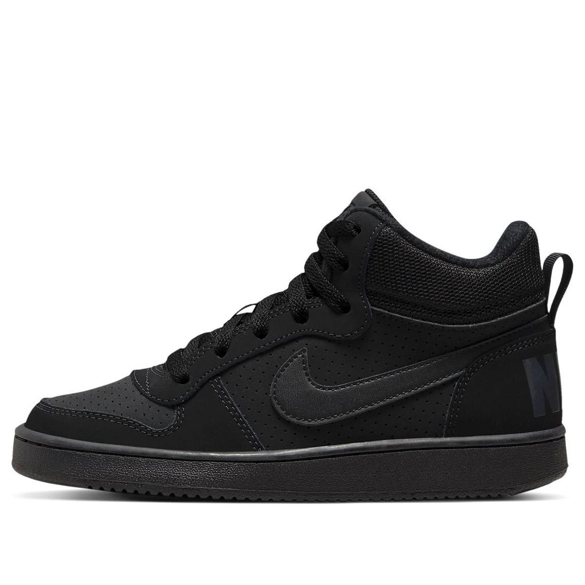 (GS) Nike Court Borough Mid 'Triple Black' 839977-001