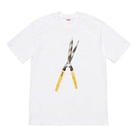 Supreme SS19 Shears Tee Large Scissors Printing Short Sleeve Unisex White SUP-SS19-10526