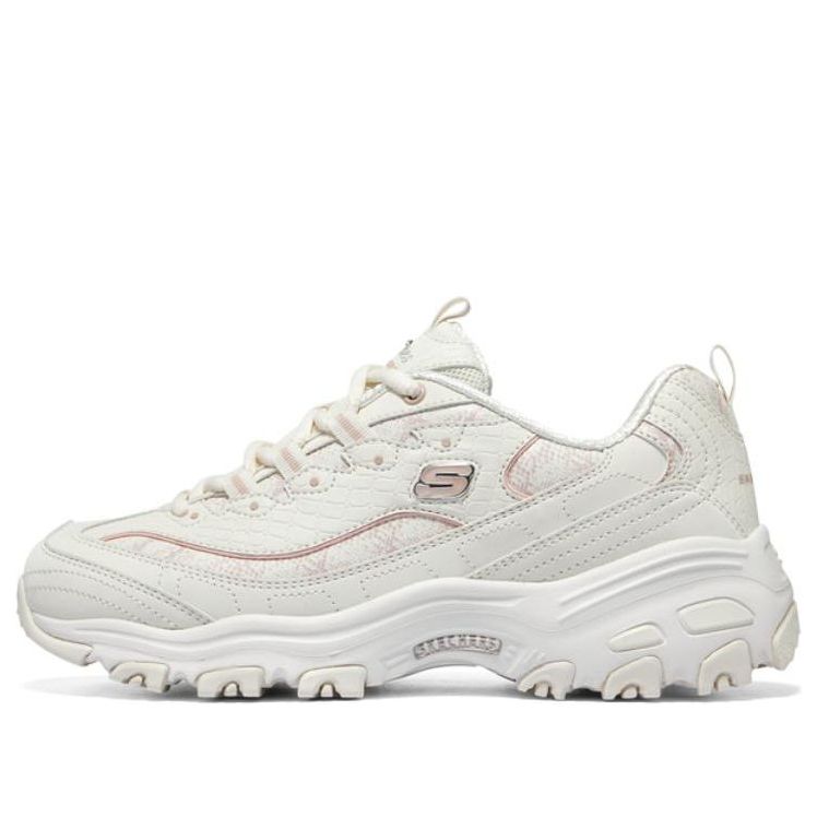 (WMNS) Skechers D'Lites 1.0 Shoes 'White Pink' 896183-OFWT