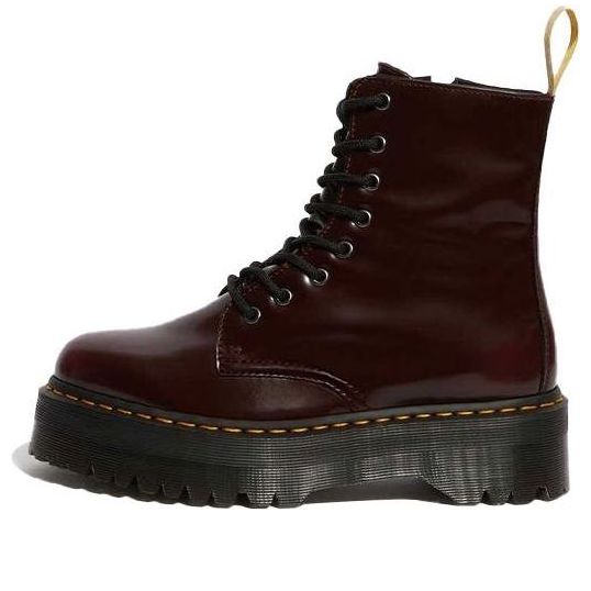 Dr. Martens Vegan Jadon II Martin boots Couple Style Brown Red 22563600