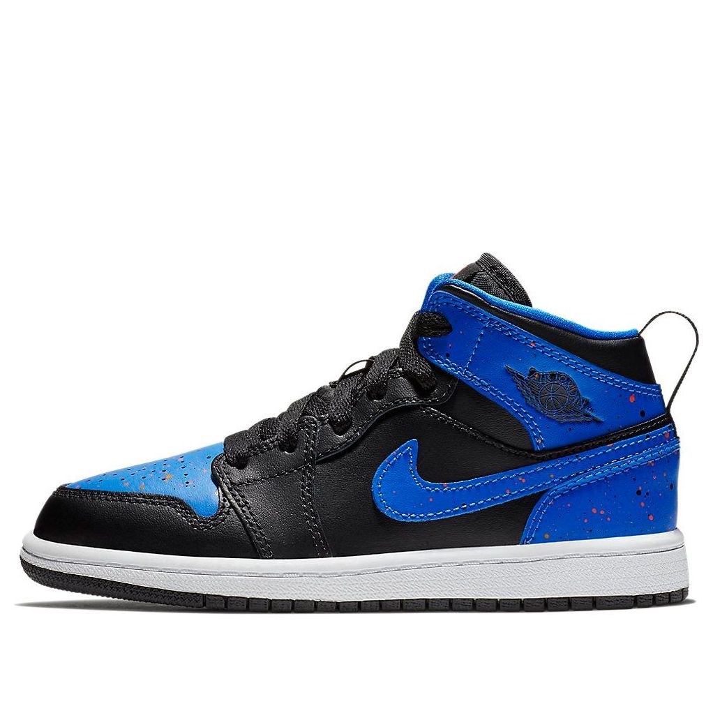 (PS) Air Jordan 1 Mid 'Royal Splatter' 640734-048