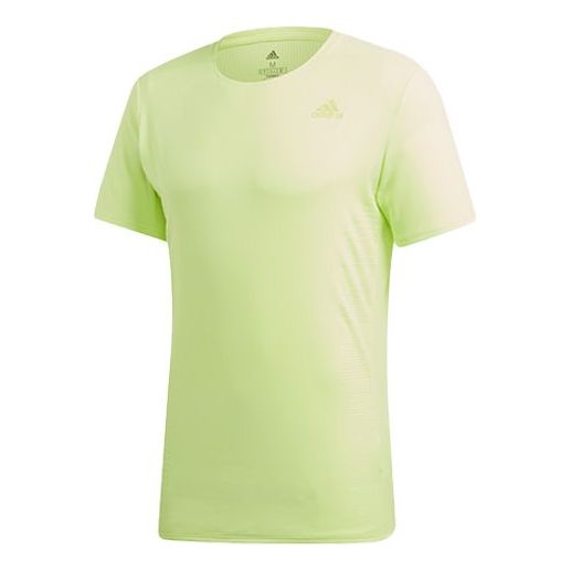 adidas Running Sports Round Neck Short Sleeve Fluorescence Yellow DQ1850