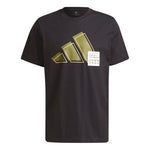 adidas 3bar Logo Tee Logo Printing Sports Round Neck Short Sleeve Black GU3643