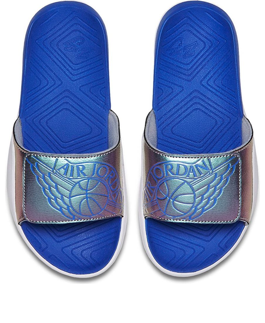 (GS) Air Jordan Hydro 7 Slides 'Wings Grey Royal' AA2516-007