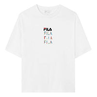 (WMNS) FILA Embroidered Logo Round Neck Sports Short Sleeve White F11W133195F-WT