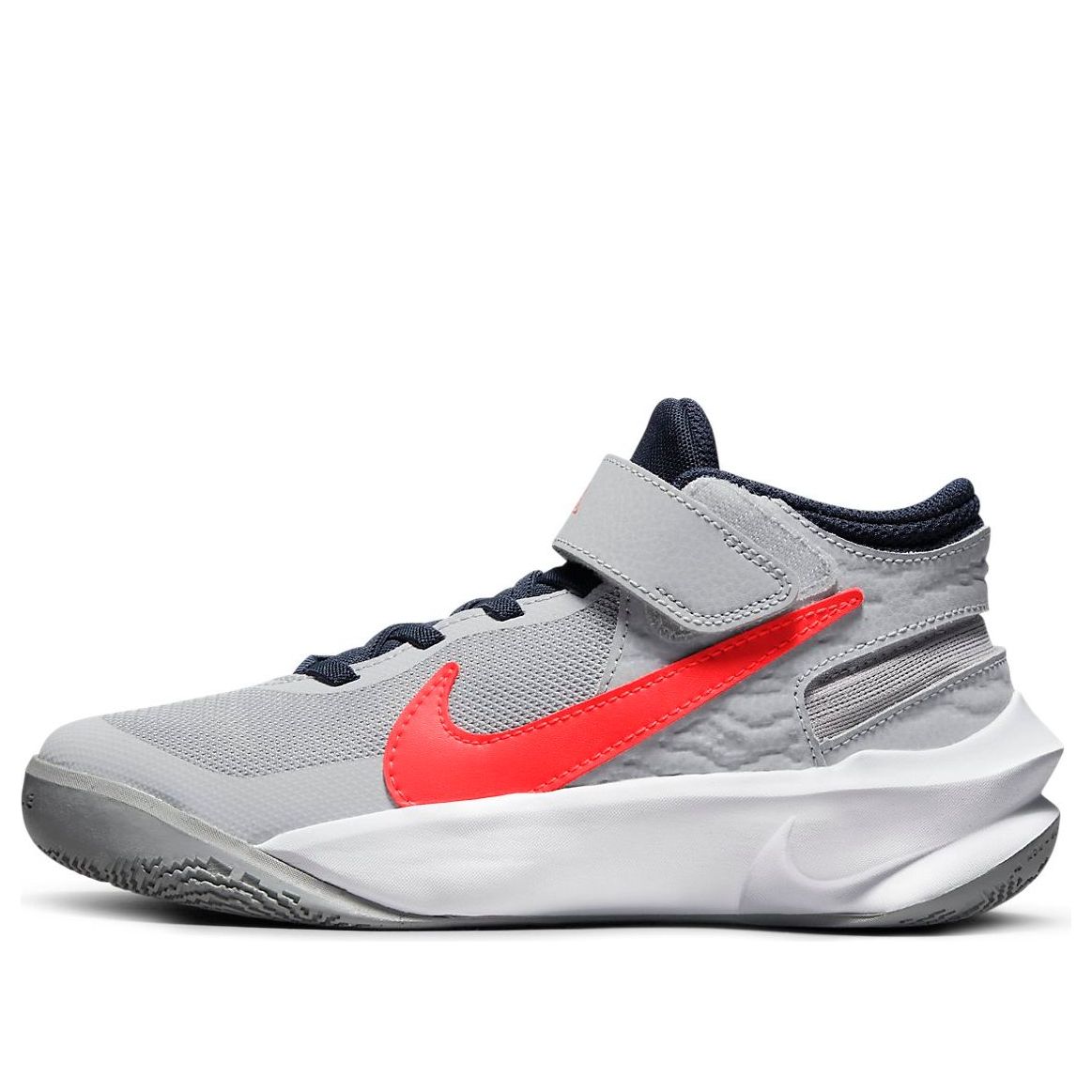 (GS) Nike Team Hustle D 10 FlyEase 'Gray Red' DD7303-006