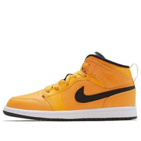 (PS) Air Jordan 1 Mid 'University Gold Black' 640734-700