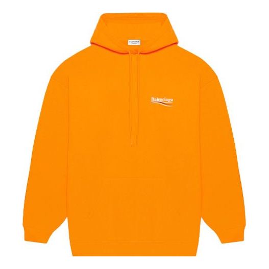 (WMNS) Balenciaga FW21 Logo Hoodie Orange 578135TKVE97073